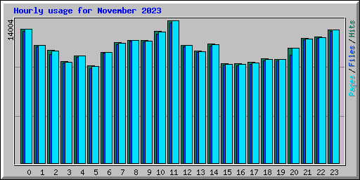 Hourly usage for November 2023